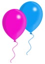 Blue and pink balloon