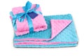 Blue and pink bedding