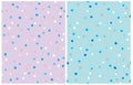 Simple Hand Drawn Irregular Dots Vector Patterns. Infantile Style Abstract Dotted Print. Royalty Free Stock Photo
