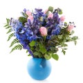 Blue and pink bouquet