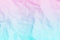 Blue and pink crumpled paper background, texture for web design screensavers