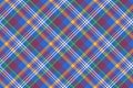 Blue pink diagonal plaid madras seamless background