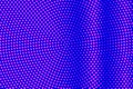 Blue pink dotted halftone. Round grungy dotted gradient. Half tone background.