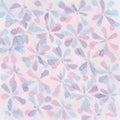 Blue - pink drawn flowers, on a white background.