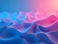 Blue and Pink Gradient 3D Abstract Waves Royalty Free Stock Photo