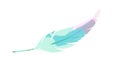 Blue and Pink Gradient Feather Illustration, vector design Generative AI Royalty Free Stock Photo
