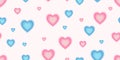 Blue and pink heart balloon light love pattern art