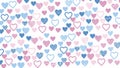 blue pink heart pattern on white background,wedding concept,love and happy valentines day