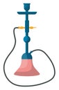 Blue and pink hookah, icon