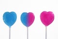 Blue and pink lollipop Royalty Free Stock Photo