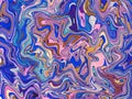 Blue pink marbled background. Detailed digital marbling backdrop Royalty Free Stock Photo