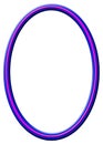 Blue-pink oval frame