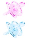 Blue and pink pacifier