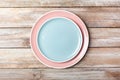 Blue and pink pastel colored plates
