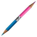 Blue and pink pencil