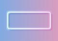 Blue pink rectangle frame abstract neon background