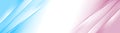 Blue and pink smooth gradient stripes abstract banner