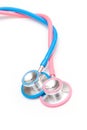 Blue and pink stethoscopes