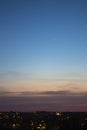 Blue-pink sunset sky with the first star Royalty Free Stock Photo