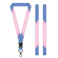 Blue Pink Technology Lanyard Template