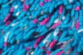 Blue and pink wool threads as abstract background Royalty Free Stock Photo