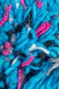 Blue and pink wool threads as abstract background Royalty Free Stock Photo