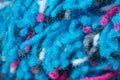 Blue and pink wool threads as abstract background Royalty Free Stock Photo