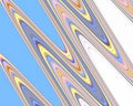 Blue pink yellow white waves lines abstract geometries, background Royalty Free Stock Photo