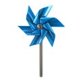 Blue pinwheel 3d illustration Royalty Free Stock Photo