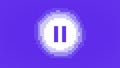 Blue pixel art pause button media player icon Royalty Free Stock Photo