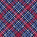Blue pixel texture plaid seamless pattern Royalty Free Stock Photo