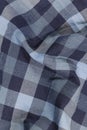 Blue Plaid Pattern on Fabric Royalty Free Stock Photo