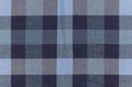 Blue Plaid Pattern on Fabric Royalty Free Stock Photo
