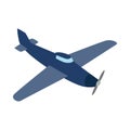 Blue plane icon, isometric 3d style Royalty Free Stock Photo