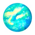 Blue planet art abstract universe star mental mind spiritual watercolor painting illustration design