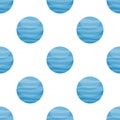 Blue Planet Flat Icon Seamless Pattern Royalty Free Stock Photo