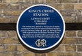 Blue Plaque at Kings Cross Station