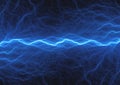 Blue plasma, abstract piwer and electrical background Royalty Free Stock Photo