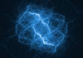 Blue plasma lightning bolt Royalty Free Stock Photo