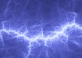Blue plasma lightning bolt Royalty Free Stock Photo