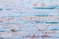 Blue plaster brick wall texture. Old retro building background copy space. Orange stones surface,detailed stone backdrop Royalty Free Stock Photo