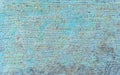 Blue plaster texture background with brown rusty iron stripes, dirty spots. Vintage old surface background Royalty Free Stock Photo
