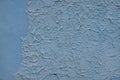 Blue plaster on the wall background or texture Royalty Free Stock Photo