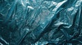 A blue plastic bag with a pattern of blue and white Royalty Free Stock Photo