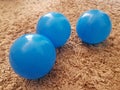 Blue plastic balls for children Royalty Free Stock Photo