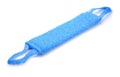 Blue plastic bath scrubber Royalty Free Stock Photo
