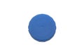 Blue plastic bottle cap isolated on a white background Royalty Free Stock Photo