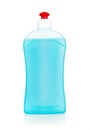 Blue plastic bottle cleaning Royalty Free Stock Photo