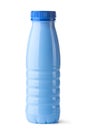 Blue plastic bottle for dairy foods Royalty Free Stock Photo