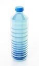 Blue plastic bottle full of water. 3D illustration